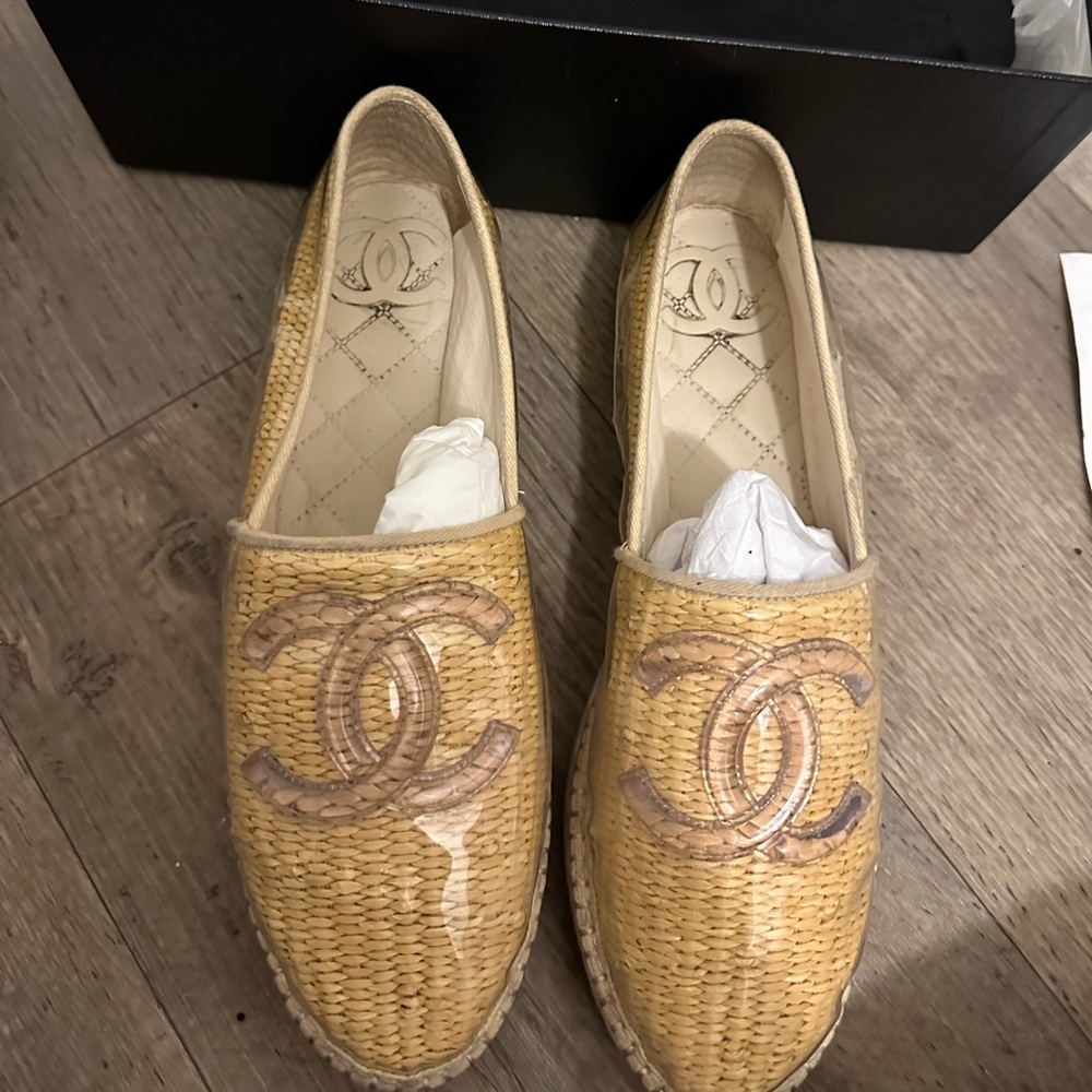 Chanel 19S Raffia PVC Espadrilles